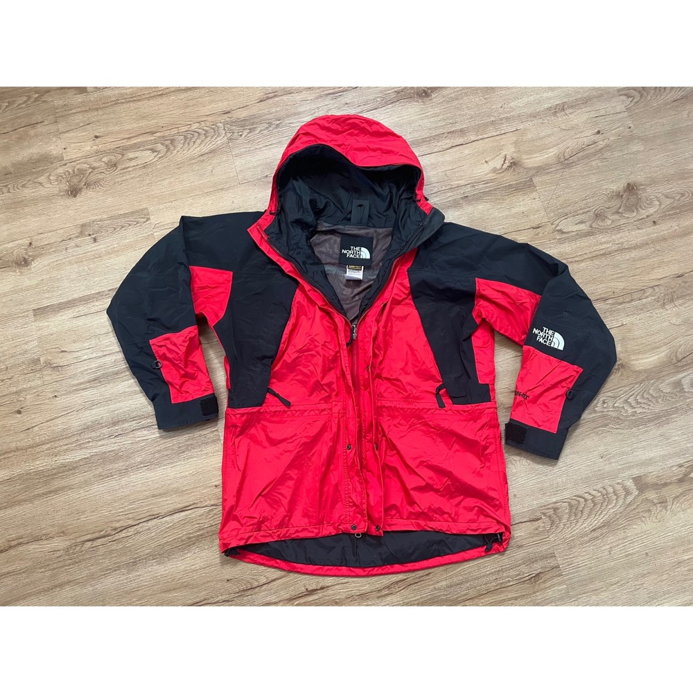 Vintage The North Face Gore Tex Mountain Jacket Mens Large Red Black 90s